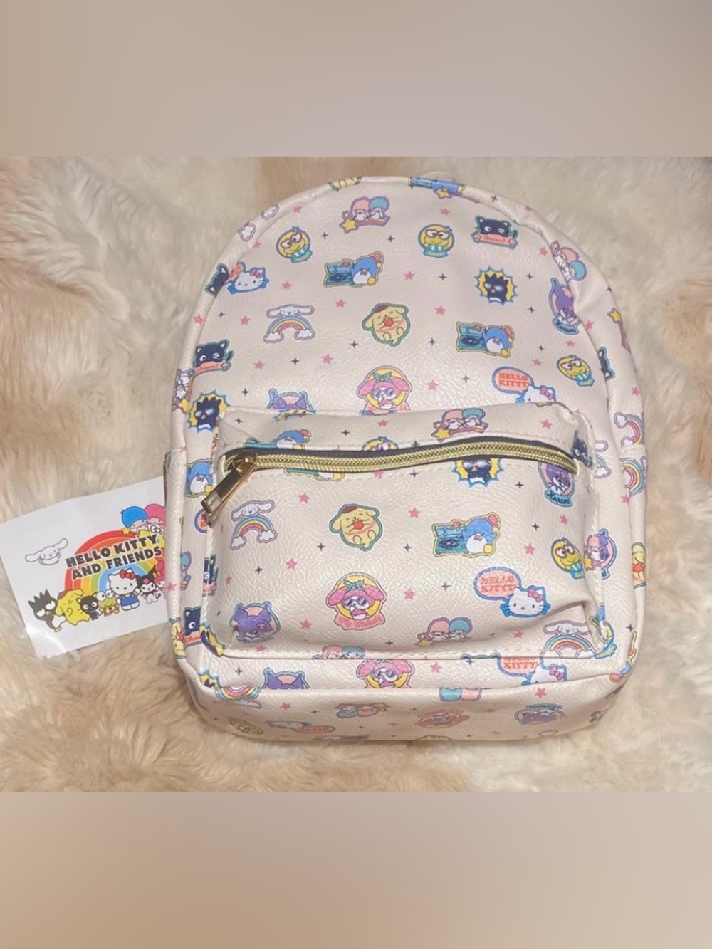 Hello kitty and friends faux leather mini bagpack